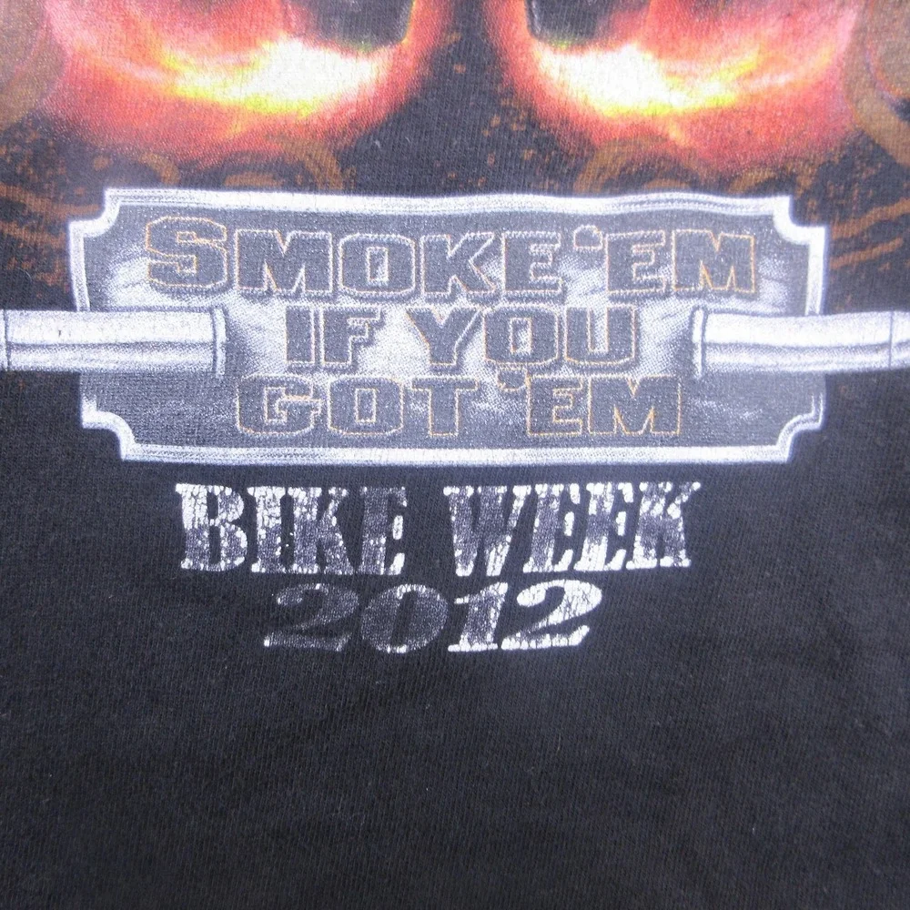 Jensen Shirt Mens XL Black Iron Horse Saloon Bike Week 2012 Pocket Graphic Tee